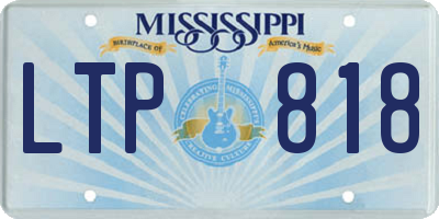 MS license plate LTP818
