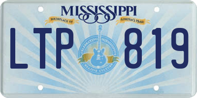 MS license plate LTP819