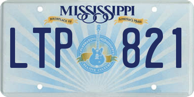 MS license plate LTP821