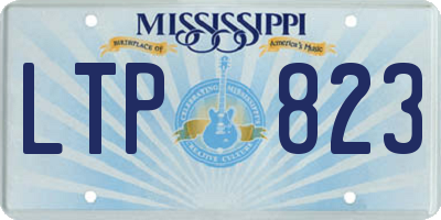 MS license plate LTP823
