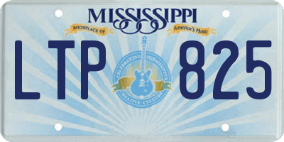MS license plate LTP825
