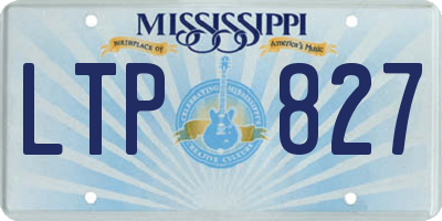 MS license plate LTP827