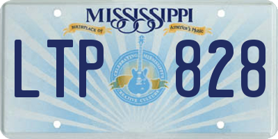 MS license plate LTP828