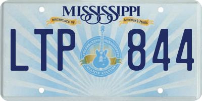 MS license plate LTP844