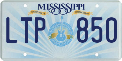 MS license plate LTP850