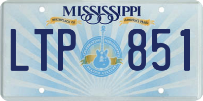 MS license plate LTP851