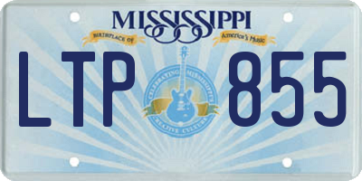 MS license plate LTP855