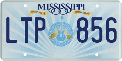 MS license plate LTP856