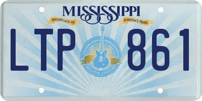 MS license plate LTP861