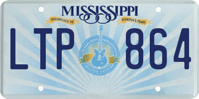 MS license plate LTP864