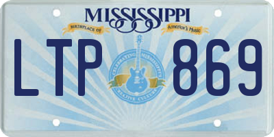 MS license plate LTP869