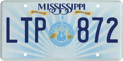 MS license plate LTP872