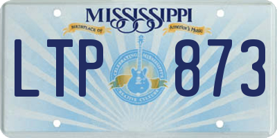 MS license plate LTP873