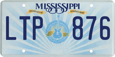 MS license plate LTP876