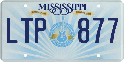 MS license plate LTP877