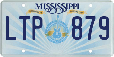 MS license plate LTP879