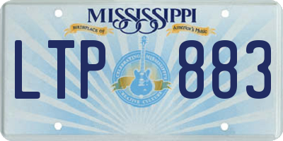 MS license plate LTP883