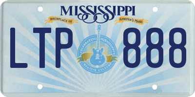 MS license plate LTP888