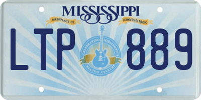 MS license plate LTP889