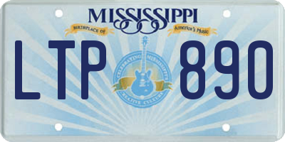 MS license plate LTP890