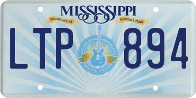 MS license plate LTP894