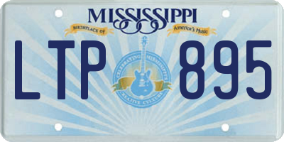 MS license plate LTP895