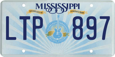 MS license plate LTP897