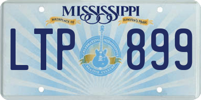 MS license plate LTP899