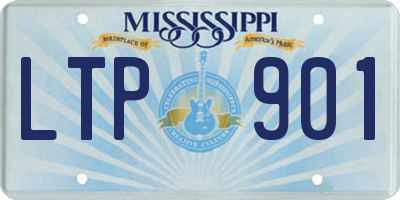 MS license plate LTP901