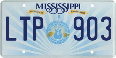 MS license plate LTP903