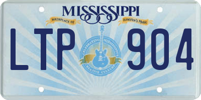 MS license plate LTP904