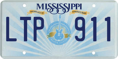 MS license plate LTP911