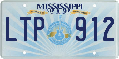 MS license plate LTP912