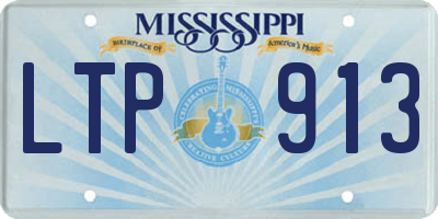 MS license plate LTP913