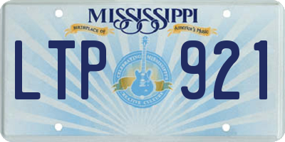 MS license plate LTP921