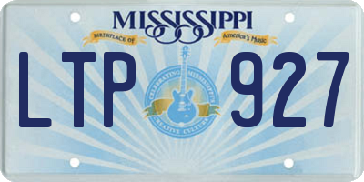 MS license plate LTP927