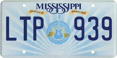 MS license plate LTP939