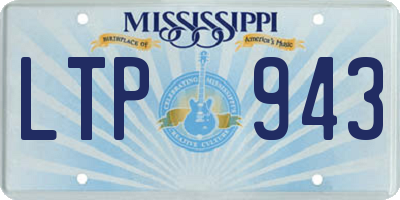 MS license plate LTP943