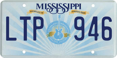 MS license plate LTP946