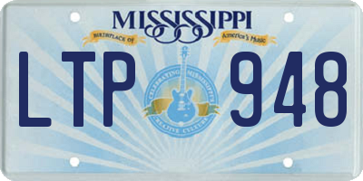 MS license plate LTP948
