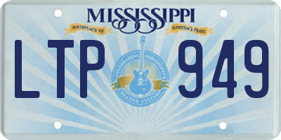 MS license plate LTP949