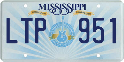 MS license plate LTP951