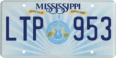 MS license plate LTP953