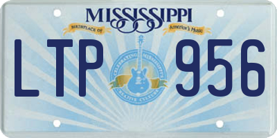 MS license plate LTP956