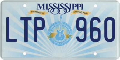 MS license plate LTP960