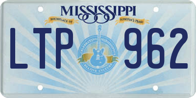 MS license plate LTP962
