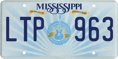 MS license plate LTP963
