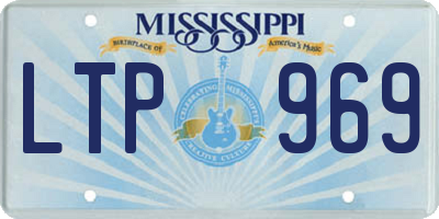 MS license plate LTP969