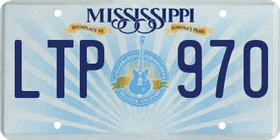 MS license plate LTP970