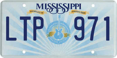 MS license plate LTP971